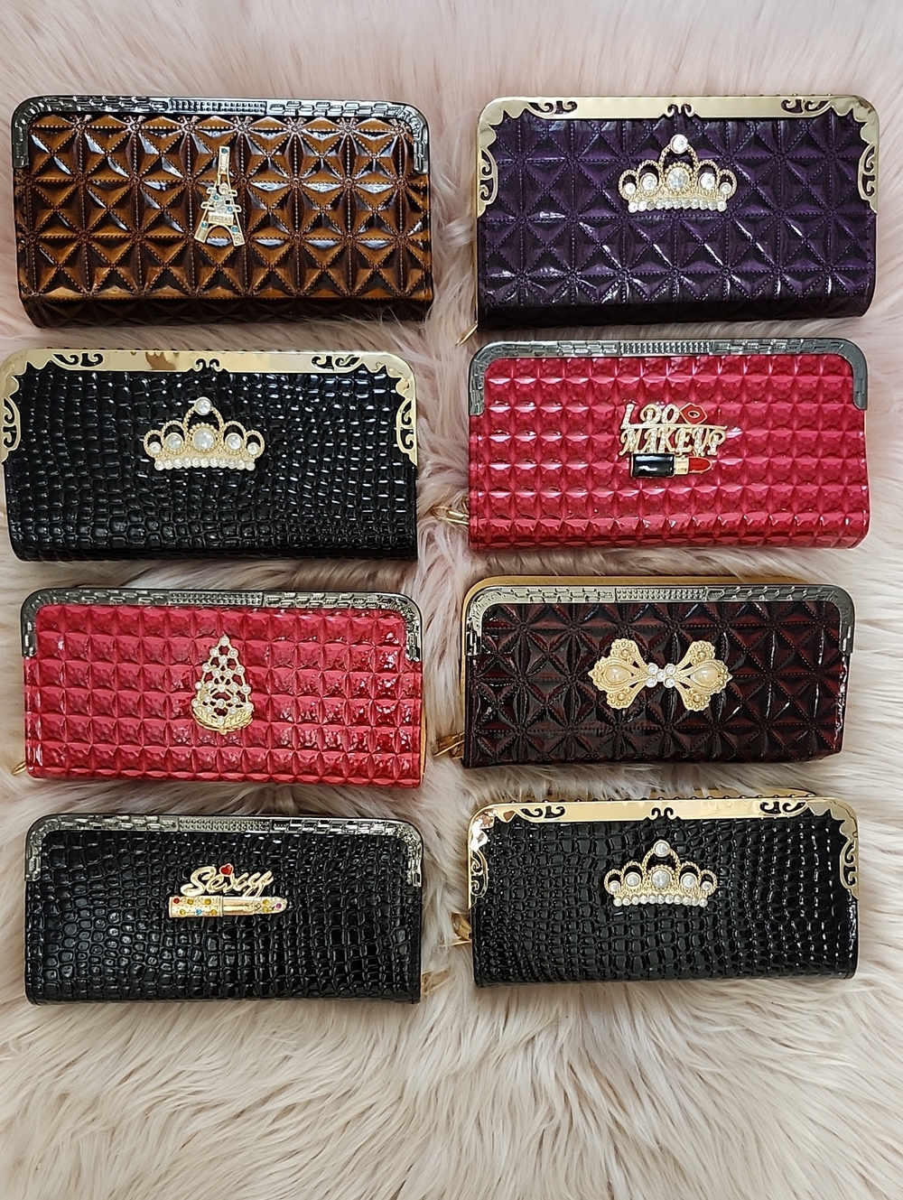 Brand New UNBRANDED WOMEN'S VINTAGE PATENT WALLET ASSORTED DESIGNS-CHOOSE ONE!!